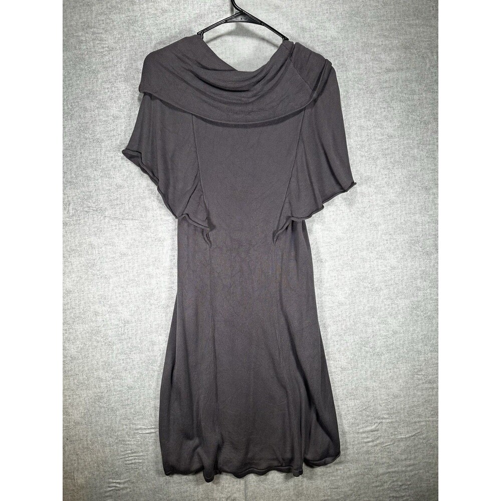Max Studio Dress Gray Cowl Neck Batwing Sleeve Lightweight Knit Size Medium